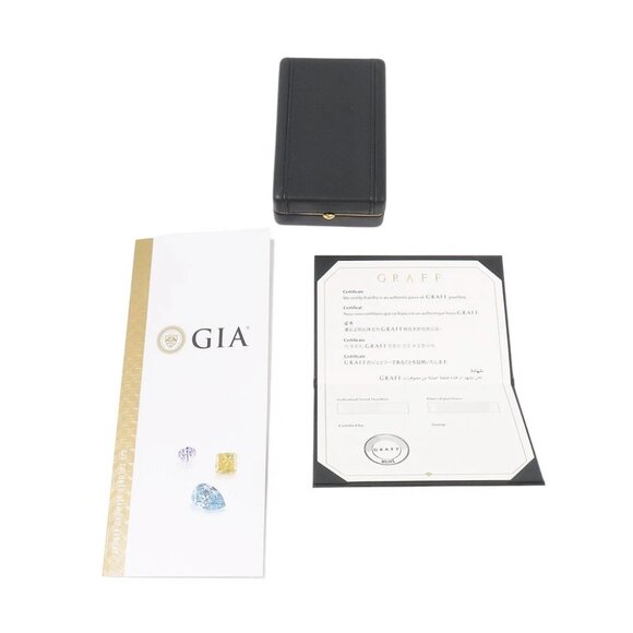 GRAFF Icon Cushion Cut Yellow Diamond Pendant K18WG/K18YG RGP845 - Picture 12 of 12